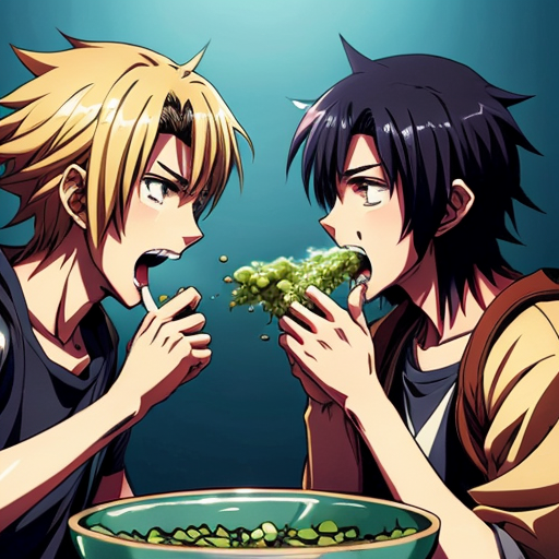 Francis (left) and Leo XIV (right) vomiting, green and snotty vomit from their streched mouths, and into the same bowl (center), dark, gritty, realistic

