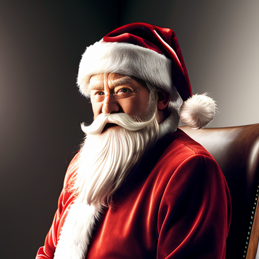 Santa Claus, a chair