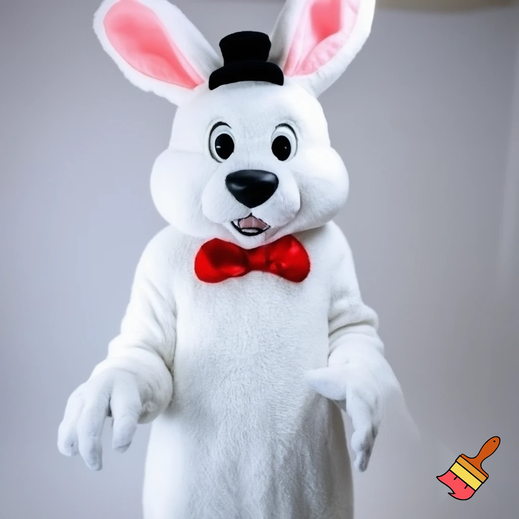 Easter bunny mascot costume top hat mascot costume 