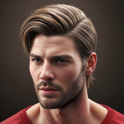 a man with short brown hair