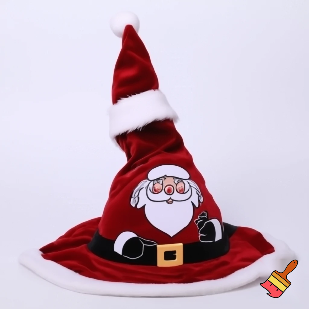 Christmas wizard hat read velvet Santa Claus hat