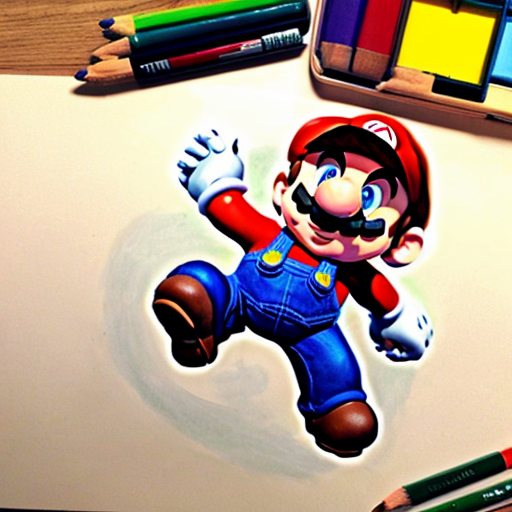 Draw super mario