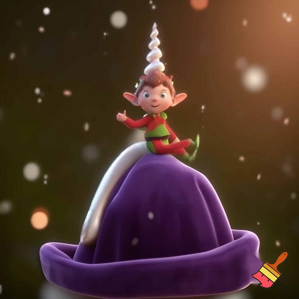 Unicorn hat Christmas elf on the shelf hat Santa Claus hat velvet