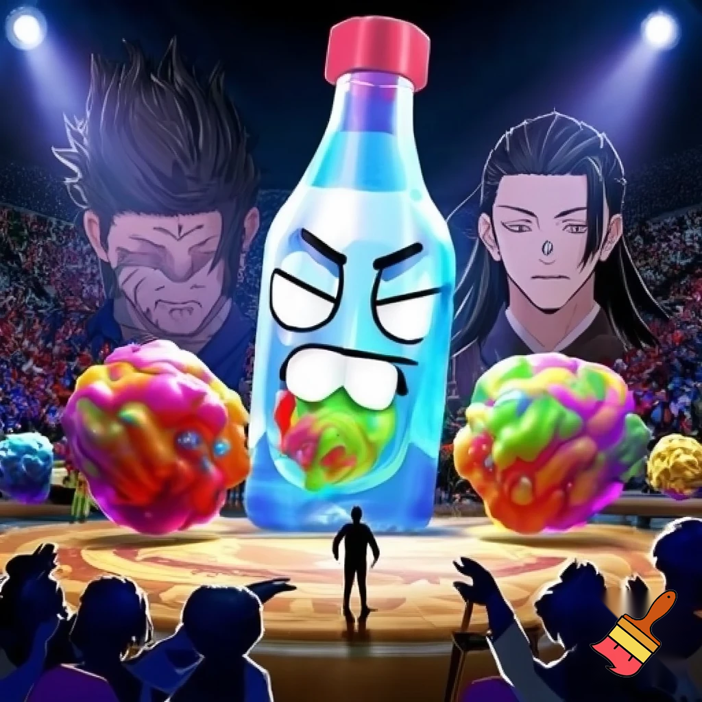 A DISHSOAP BOTTLE, MEETING THE YOUTUBER MRBEAST AND DOING A CHALLENGE OF WHO CAN EAT THE MOST DISHSOAP. THE WINNER GETS TO MEET SUGURU GETO FROM JUJUSTU KAISEN
