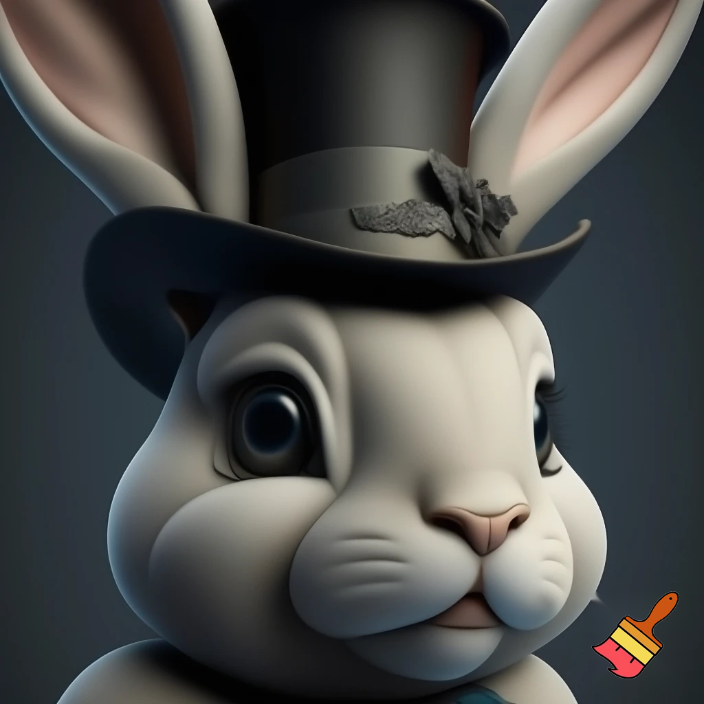 Easter bunny mascot costume top hat special Easter bunny, expensive and a delicate