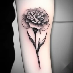 january birth flower tattoo