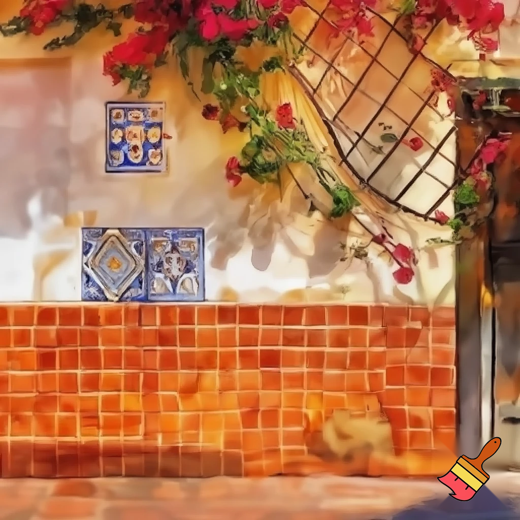can you generate the wall of a spanish cafe