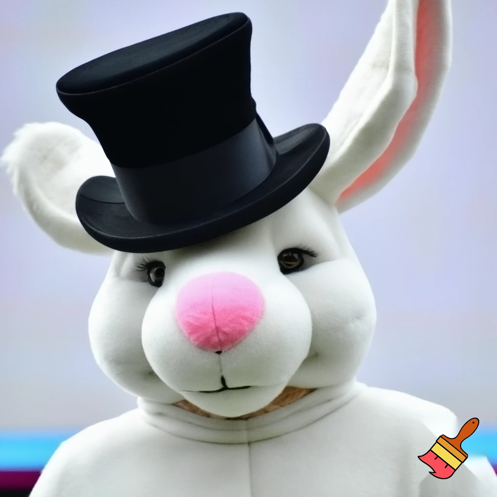 Easter bunny mascot costume top hat special top hat