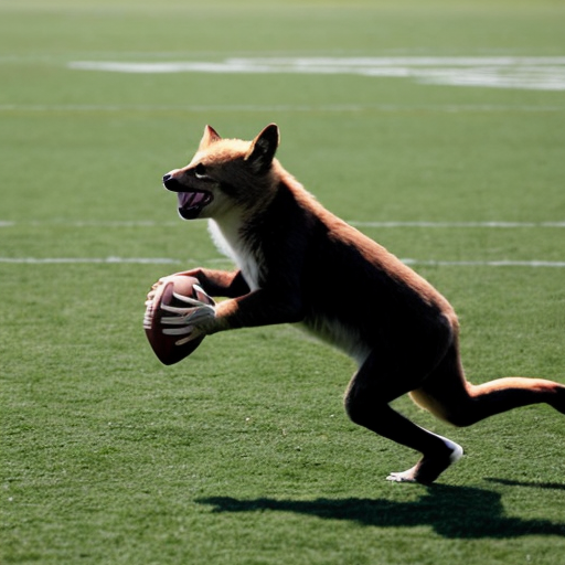 animal playing football
