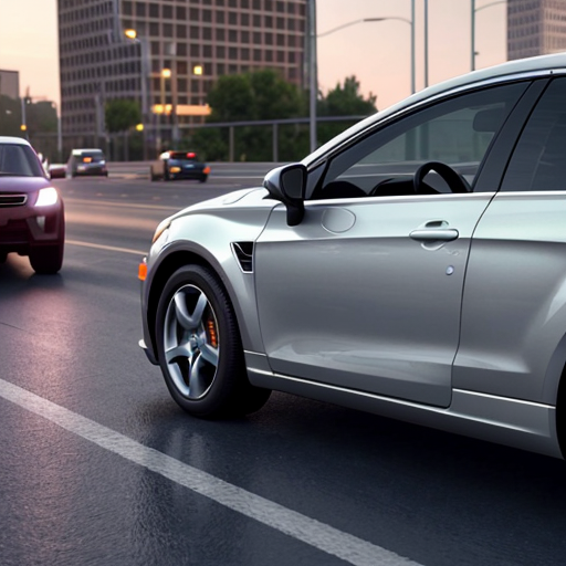 Animated 3d cars in traffic 