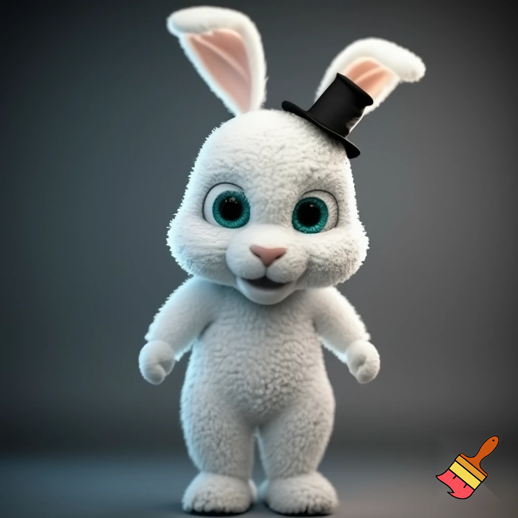Easter bunny mascot costume top hat mascot costume 