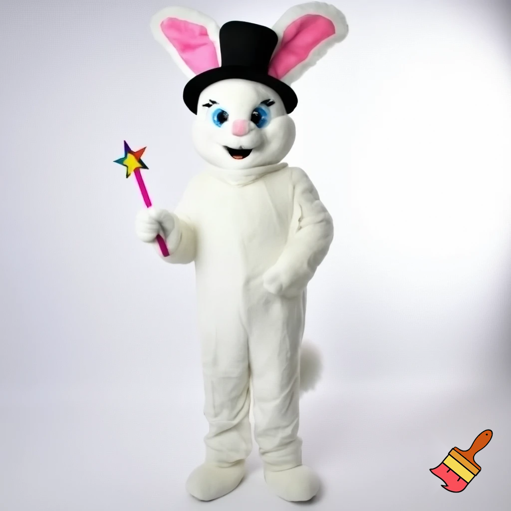 Easter bunny mascot costume top hat magic toy special top hat
