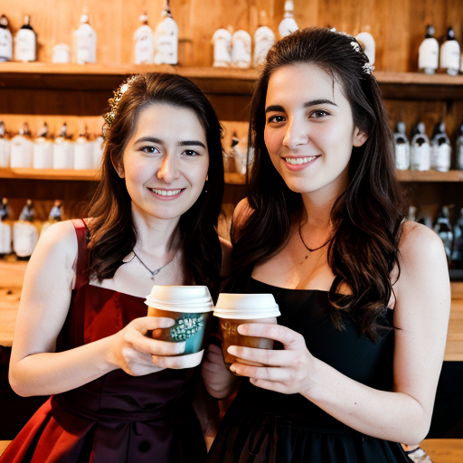 Goretzka drink coffee and Vanessa drink coffee at the wedding 