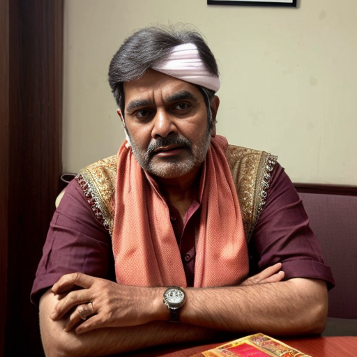 A Rajesh Khanna (Bollywood star) look alike in his 60s