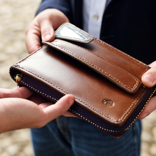 “boy returning wallet to rich man, emotional moment, rich man surprised and happy”