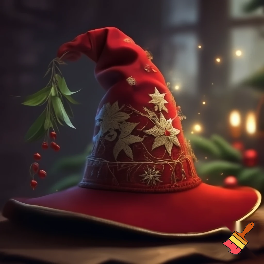 Christmas wizard hat a red one