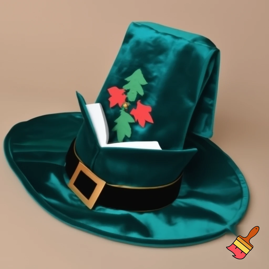 Christmas wizard hat read velvet