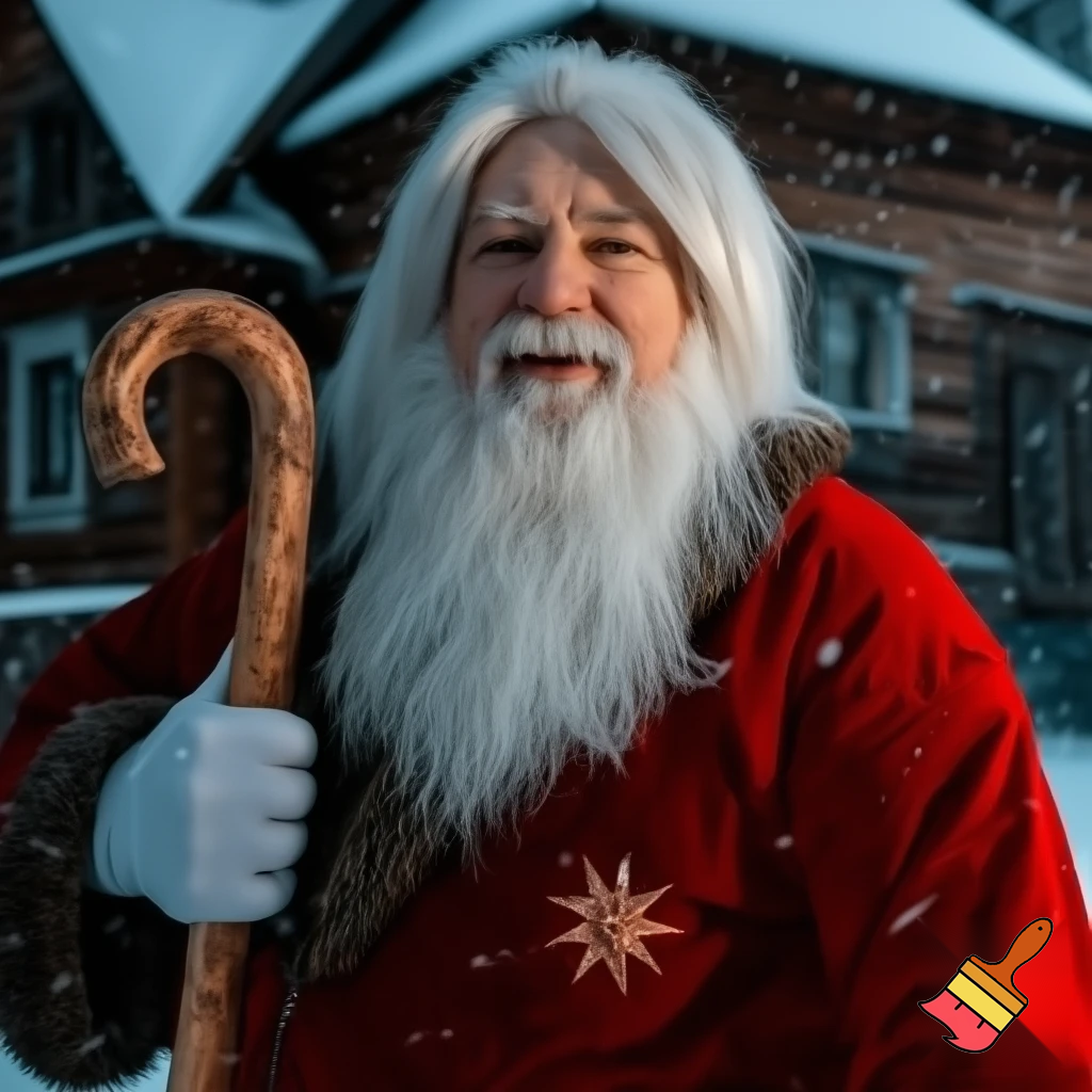 The real Santa Claus Russia walking stick star Santa Claus a a real person