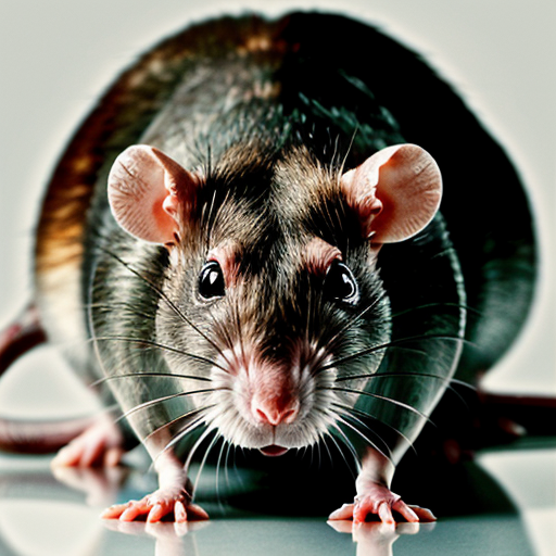 muscular rat , rat in mugshot, evil stare red eyes rat