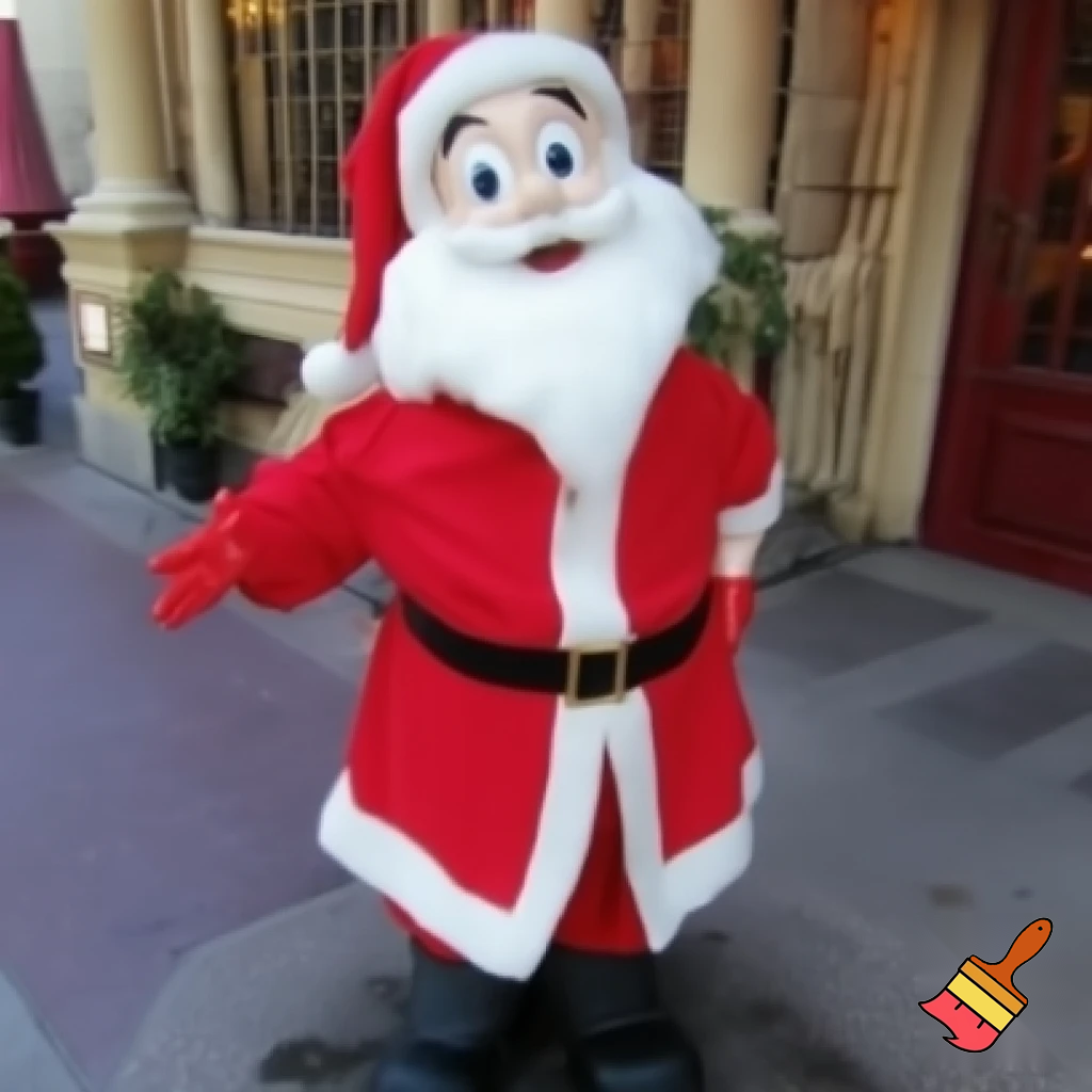 Paris Disneyland Santa Claus, Paris Disney Pee-wee Santa Claus Pennwell