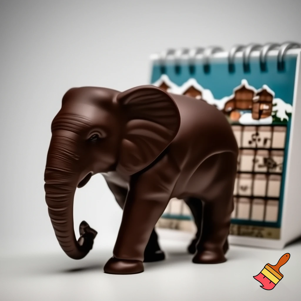 Open calendar, the Alpine calendar calendar, chocolate elephant calendar Christmas Christmas Alvin calendar