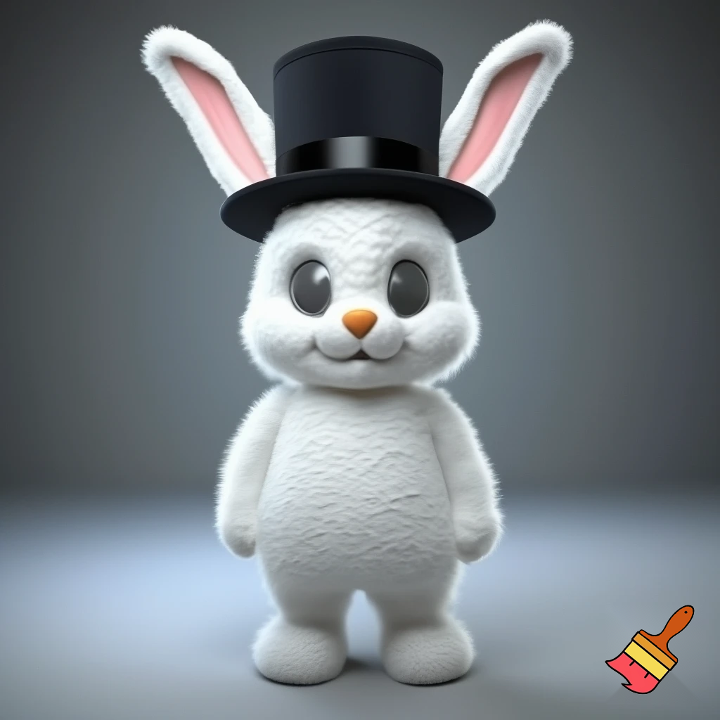 Easter bunny mascot costume top hat mascot costume