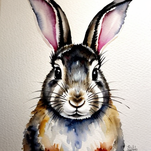 feral rabbit taking a mugshot looking sinister and looking  menancing and smirkin.