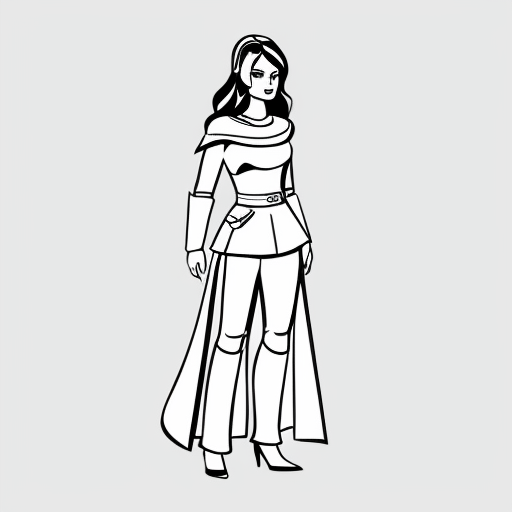 Tall young white-haired woman in armor