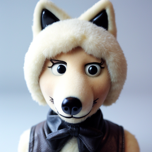Cream anthropomorphic wolf
