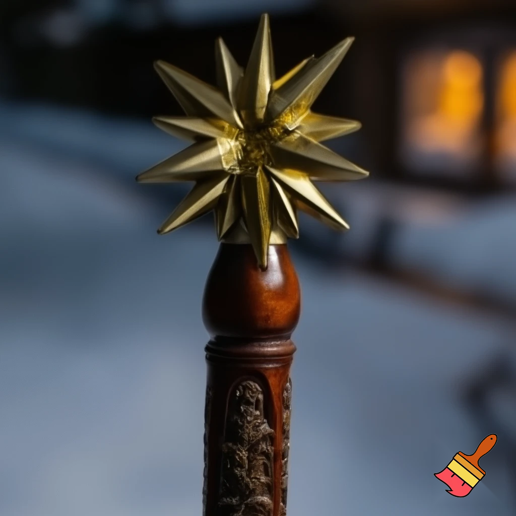 Russian Santa Claus walking stick with a star Santa Claus the real Santa Claus