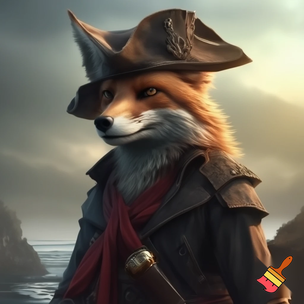 Fantasi realistisk pirat ræv