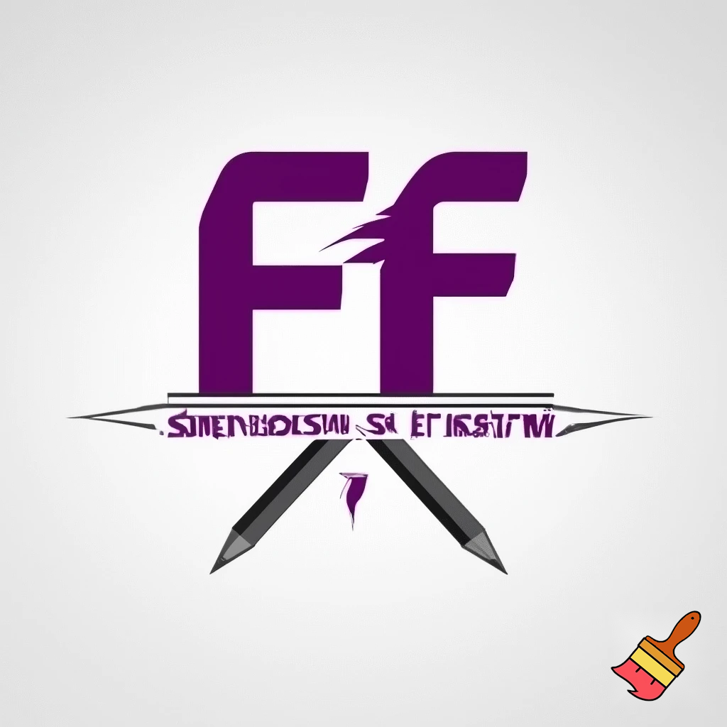 A logo with the letters FS in the middle and Sturegymnasiet above, Försäljnings och serviceprogrammet under that. Maybe two pencils under FS like a pirateflag. our schools colours is purple, but I dont want it completely in purple!
