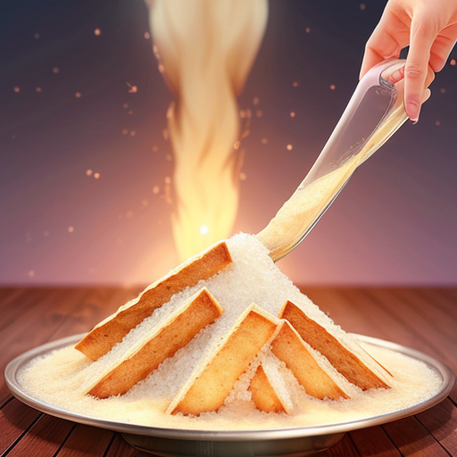 salt bring poured on bread