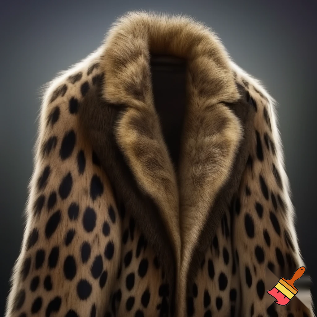 Spotted hyena skin coat