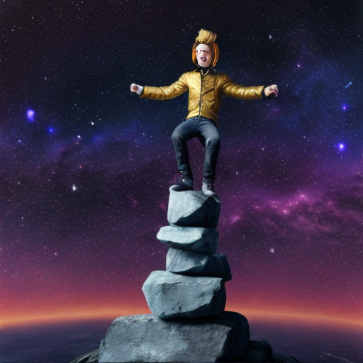 Jace gooning on top of the galaxy