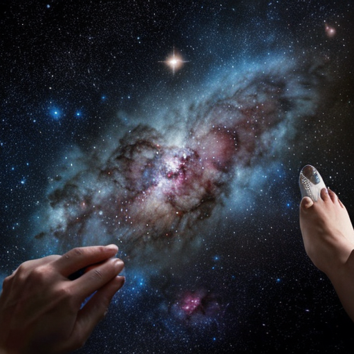 realistic space with stars and nebula 