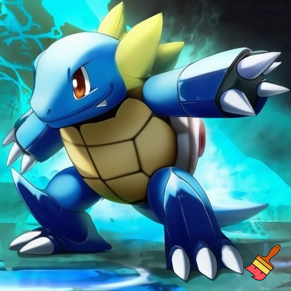 blue rookie level agumon veemon digimon squirtle blue wartortle turtle pokemon fusion