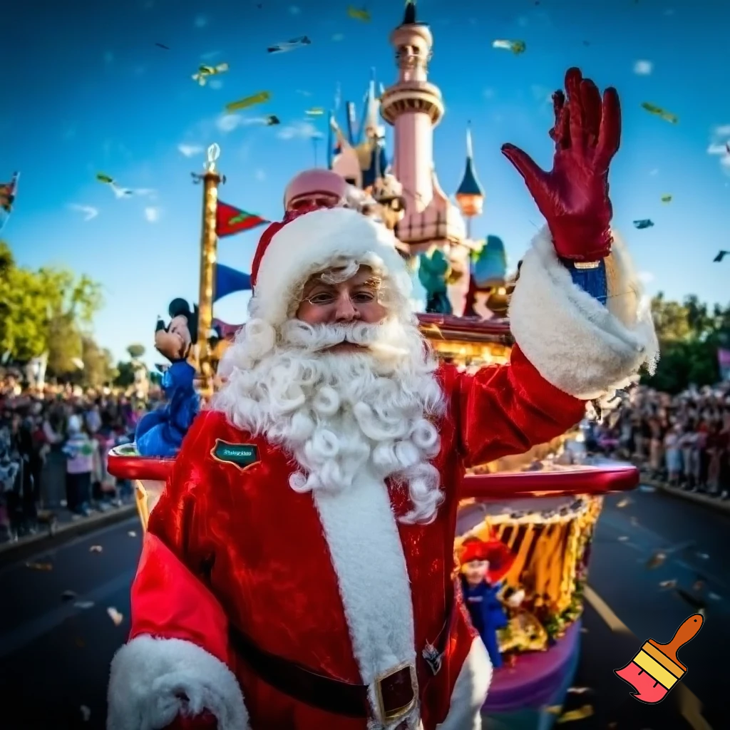 Santa Claus, France parade Paris Disneyland