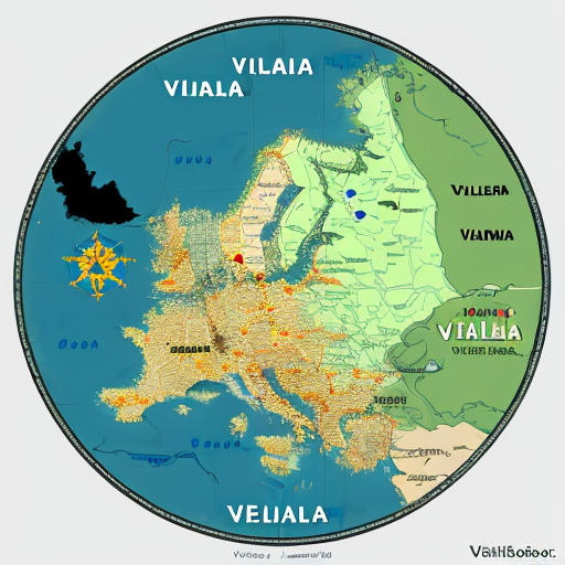 Красивая и четкая карта Испании. Валенсийское сообщество выделено кружком или звездочкой.)