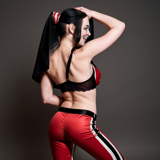 90's disney's 2d aladdin style comic dark blue background and panels of panel 1 a black and red striped cobra slithering then it hears music while it's hood is up which triggers the loop of it's body. 
Panel 2 and eventually the black and red striped cobra transforms into Harley Quinn barefoot with black and red striped harem pants and bra and veil wrapped around her arms and shoulders. 
Panel 3 Harley Quinn barefoot with black and red striped harem pants and bra and veil wrapped around her arms and shoulders with both hand palms place together and hiding the bottom of her mouth, 
panel 4 she danced barefoot with black and red striped harem pants and bra veil wrapped around her arms and shoulders and raising legs and bounced up and down her belly and shook her hips left and right. panel 5 as Harley Quinn barefoot with light black and red striped harem pants and bra and veil wrapped around her arms and shoulders spreading her arms, happily revealing her face to the viewer and giving a smile as she turns around swaying her big butt left and right. 
Panel 6 as Harley Quinn barefoot with black and red striped harem pants and bra and veil wrapped around her arms and shoulders did she faded away except her big butt. 