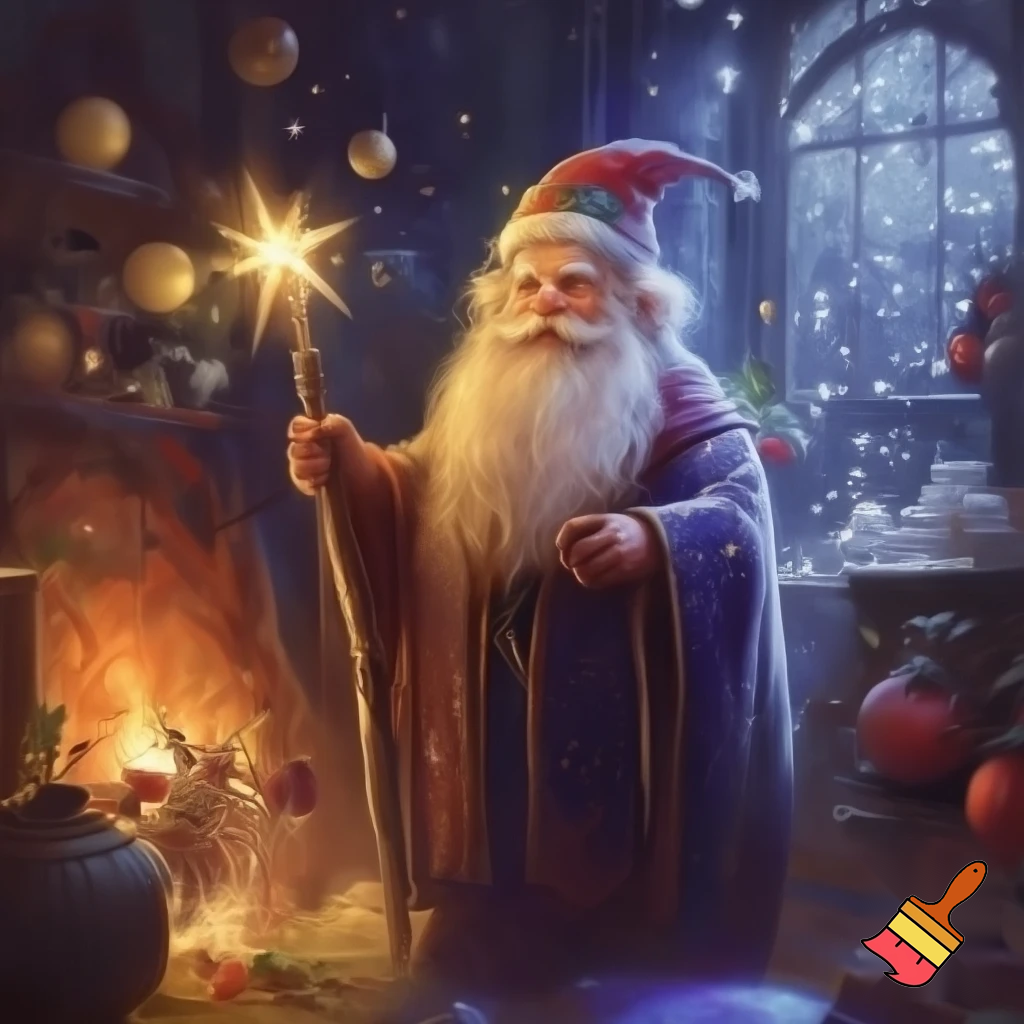 Christmas Santa Claus hat wizard