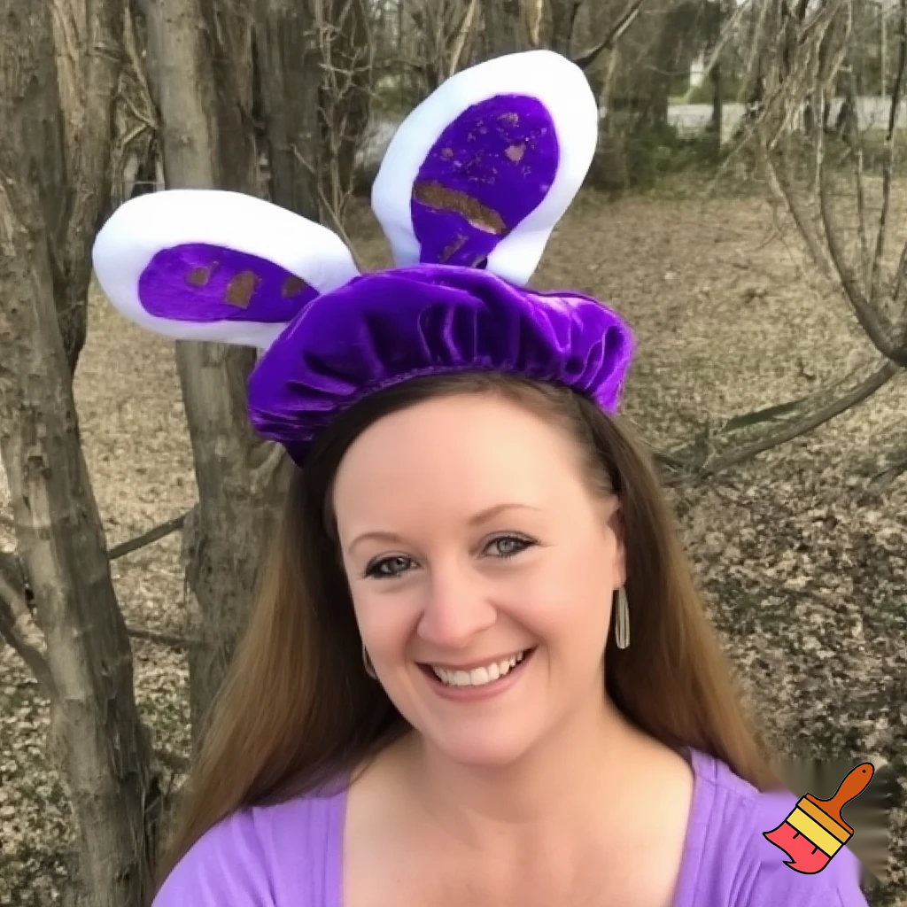 Easter top hat headband Easter bunny headband, purple and white with gold Easter top hat headband and fabric velvet and fabric velvet top head headband top hat headband