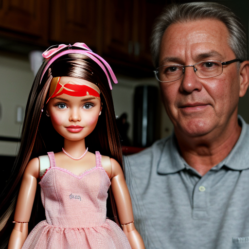 make a three year old barbie with her dad and her older brother ken