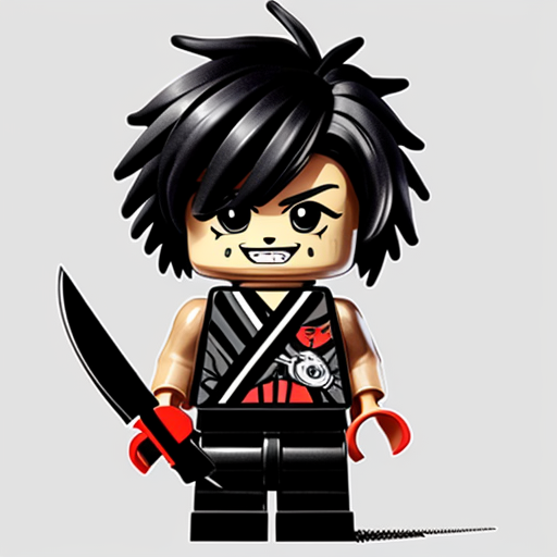 "A cute chibi-style illustration of three characters from the LEGO Ninjago universe showing Kai killing Cole and Zane with a knife. The characters are Kai, Cole, and Zane, each with their distinct hairstyles and ninja outfits — Kai with spiky dark brown hair and red ninja suit, Cole with black hair and a black ninja suit and Zane being the robot, light grey. All characters have fear in their eyes, scared expressions, and soft rounded features typical of chibi anime art. The scene is colorful, sketchy, and whimsical with bright outlines and pastel shading on a clean white background splattered with blood."