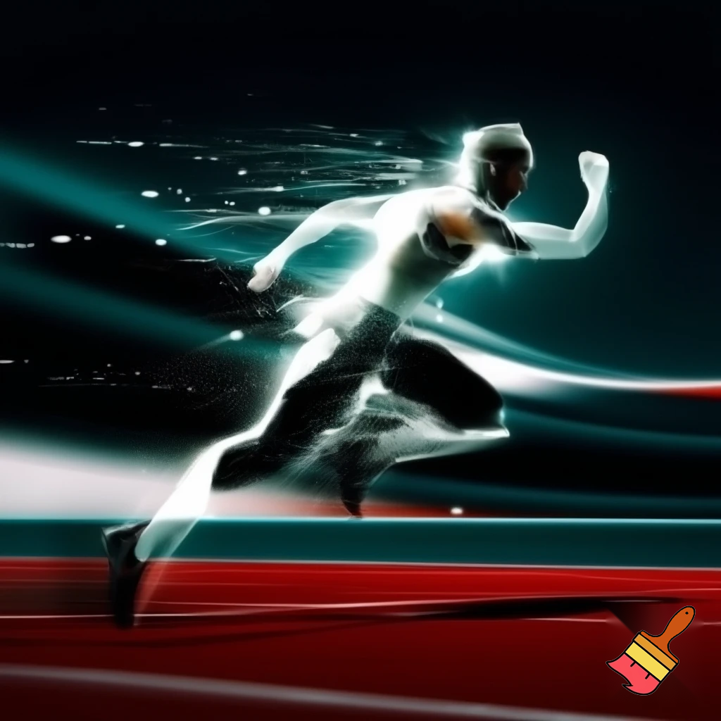 Una persona fent esport i que es faci una mica transparent
