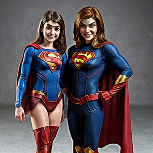 Elastigirl with the little girl who turned into a grown up superhero sidekick girl who has the same stretchy powers and the same age and height just like her meet the other superheroes who are Stratogale and Voyd.