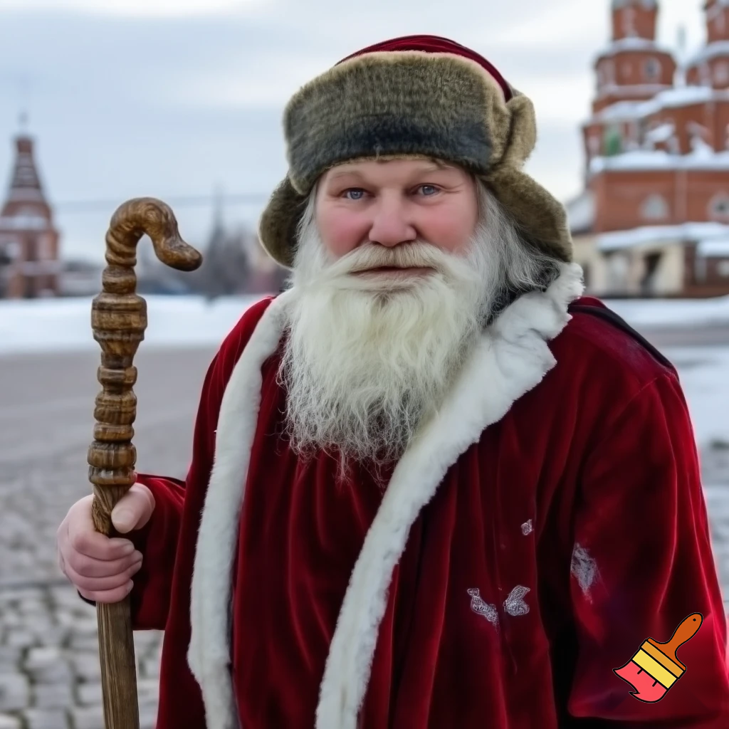 Santa Claus, Russia walking stick star the real person
