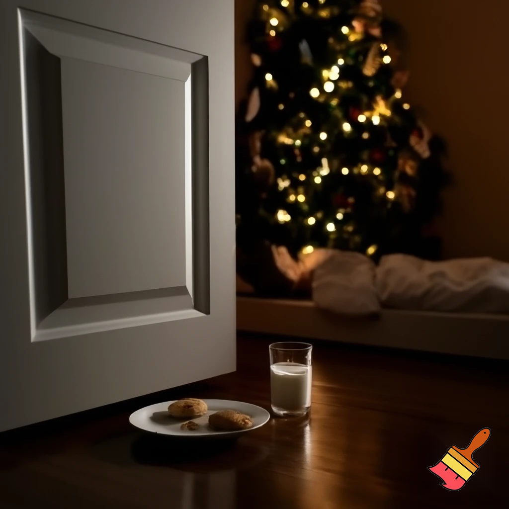 🚪 Santa Claus door Santa Claus Russia Santa Claus when you’re milk and cookies asleep asleep bedroom door only when you’re asleep a Christmas tree