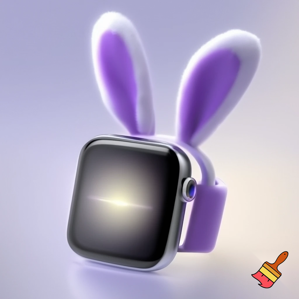 Apple Watch Easter bunny headband, purple and white Easter bunny headband bunny ears