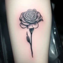 january birth flower tattoo